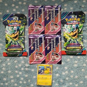 Rifa de 4 Prize Serie 5 + 2 Sobres MC + Pikachu Promo